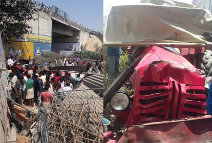 tractor trolley accident in bhaparmau lucknow