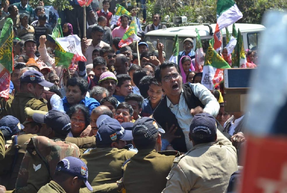 uttarakhand Budget 2018 protester arrested in gairsain