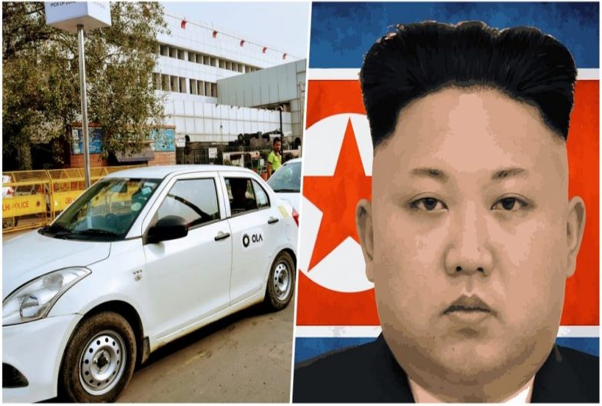 Ola taxi gets booked from Bengaluru to Korea