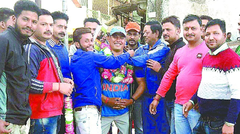 Divyang Cricketer honored with Rajendra
