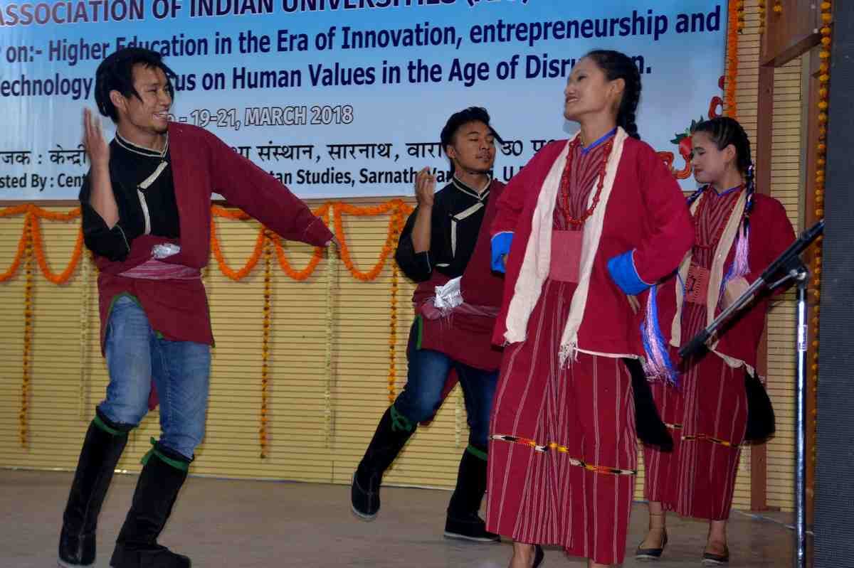 Cultural programme organised in central university for tibetan studies at sarnath
