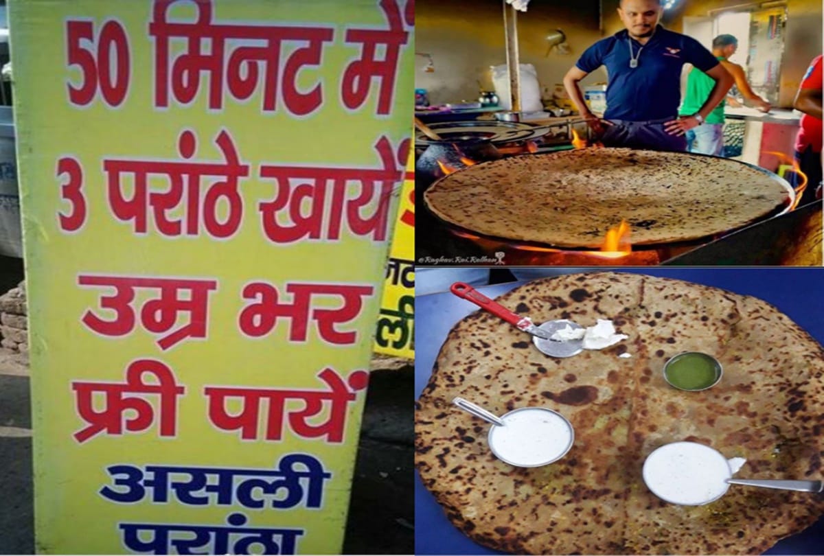 tapasya parantha junction eat 3 parantha in 50 mins and get free food for lifetime