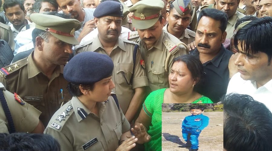 Murder of a child in Meerut, commotion in the police station