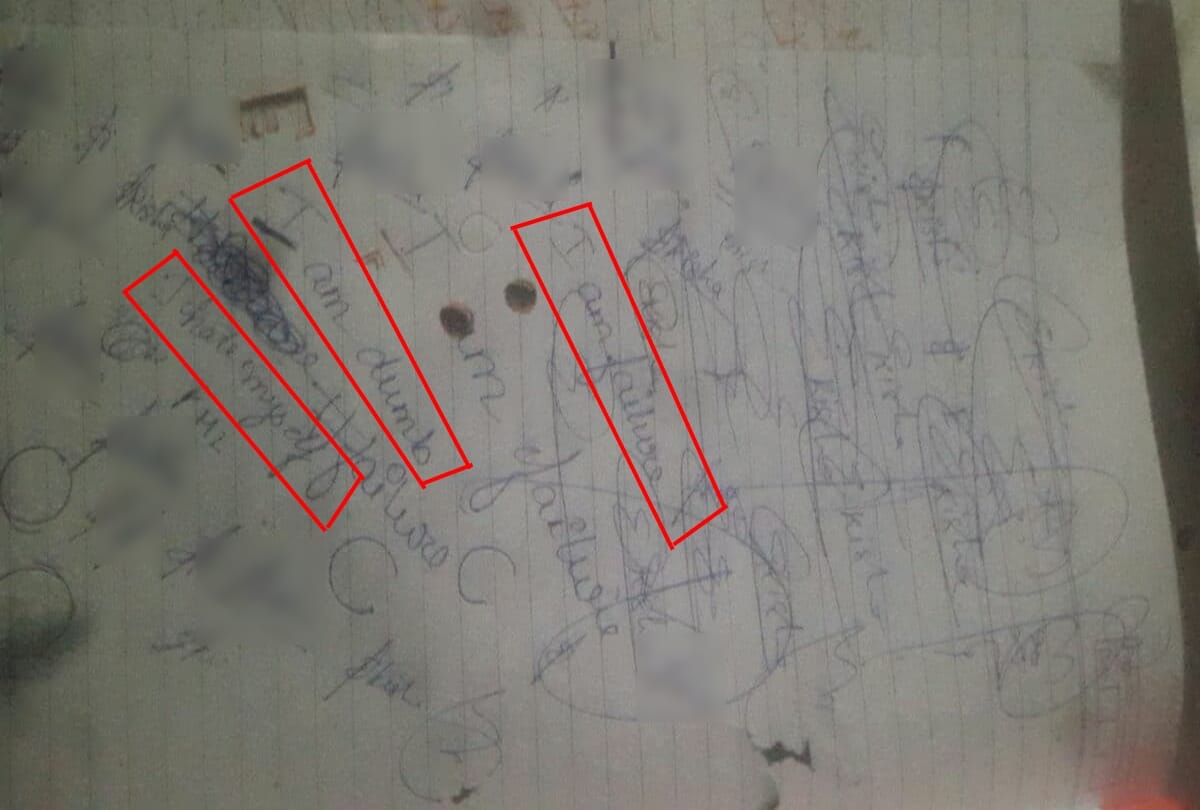 class 9 girl suicide: she writes 3 things about her in register shows what was thoughts before death