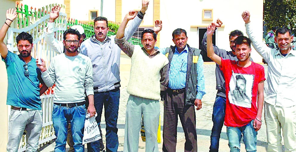 Demonstration of protesters against encroachment