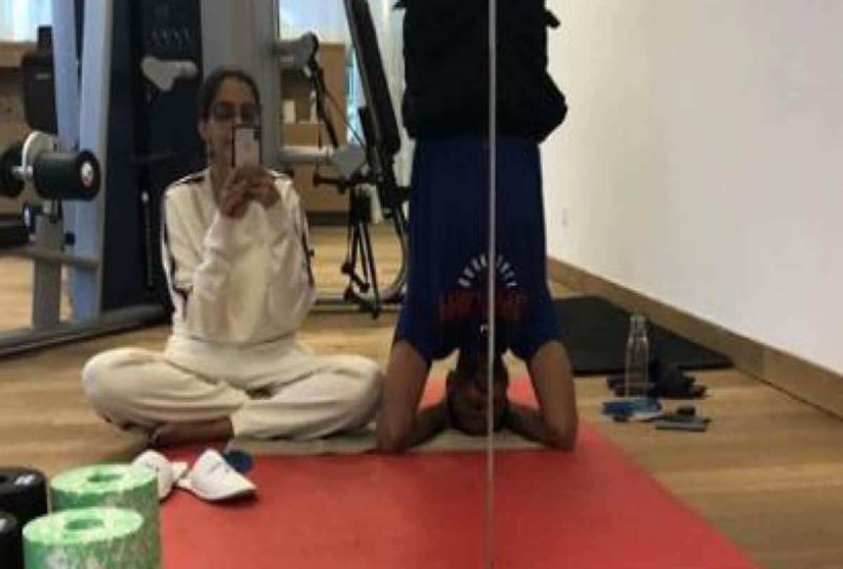 sonam kapoor with boyfriend anand ahuja gym picture viral
