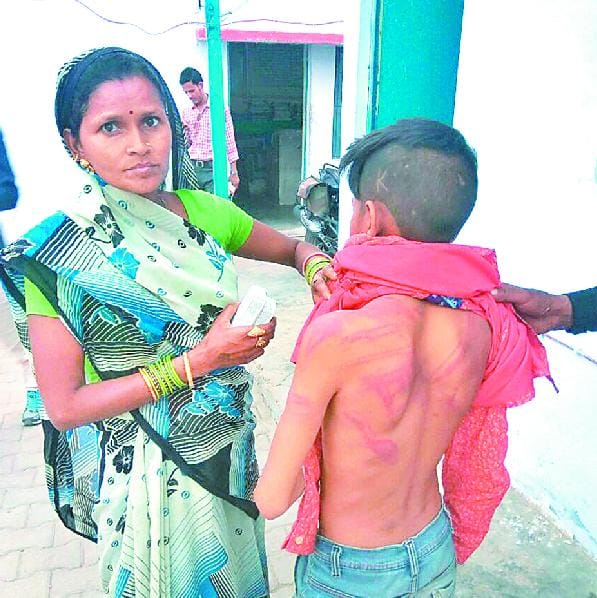 student beaten by teacher in agra