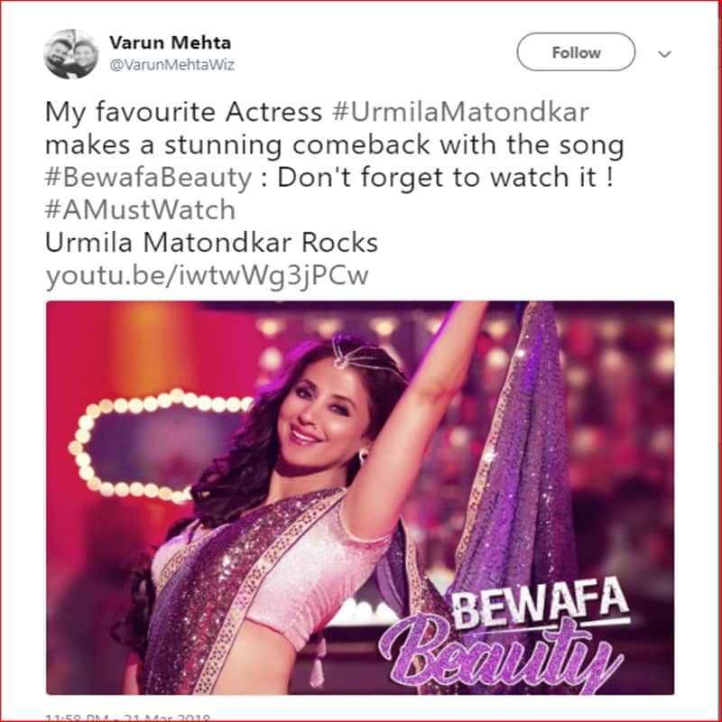 This is how social media reacts after Blackmail Bewafa Beauty song release of Urmila Matondkar
