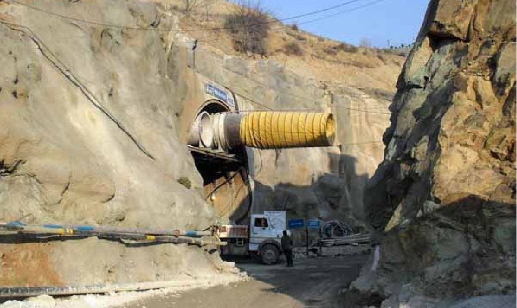 leackage in kishan ganga project tunnel in jammu and kahsmir