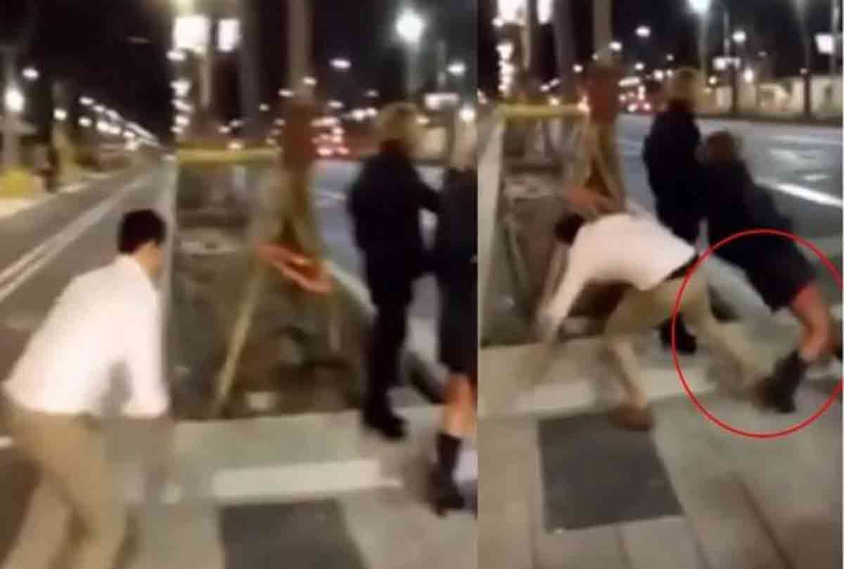 in spain man kicked a woman for making a viral video now pay 45 lack rupees