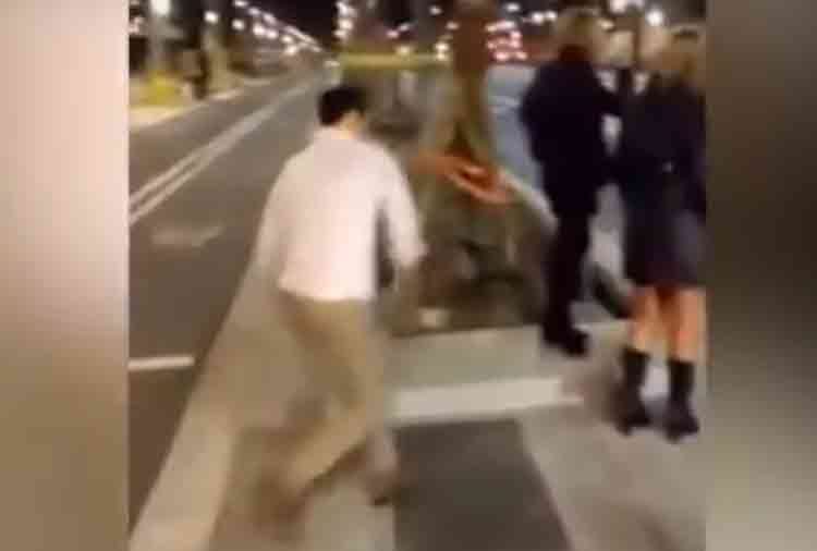 in spain man kicked a woman for making a viral video now pay 45 lack rupees