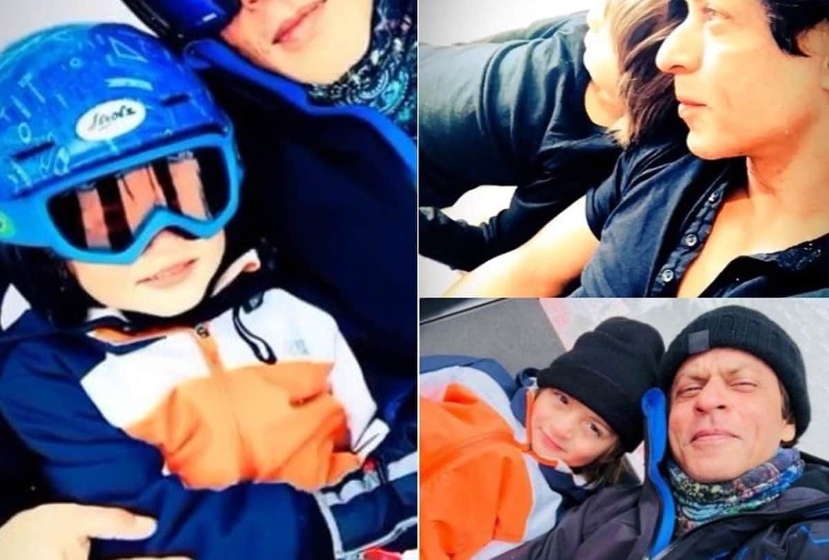 shah rukh khan abram holiday pictures are too cute