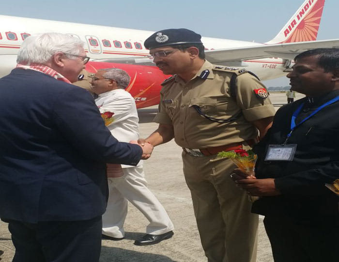 german president start his five day india visit with varanasi
