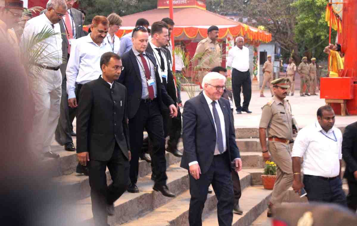 German president had lunch at hotel taj in varanasi