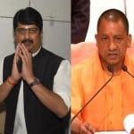  निर्दलीय विधायक राजा भैया व सीएम योगी आदित्यनाथ।