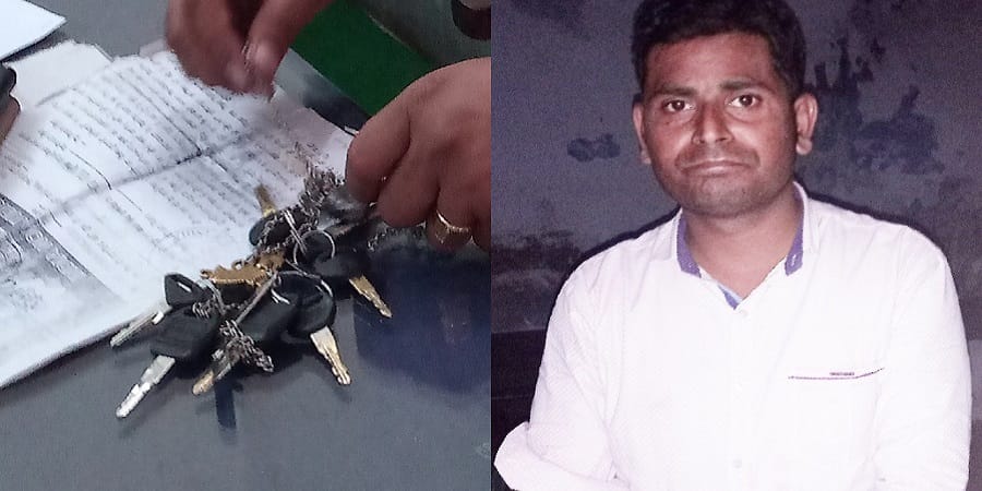 Meerut: a young man steals bike in college