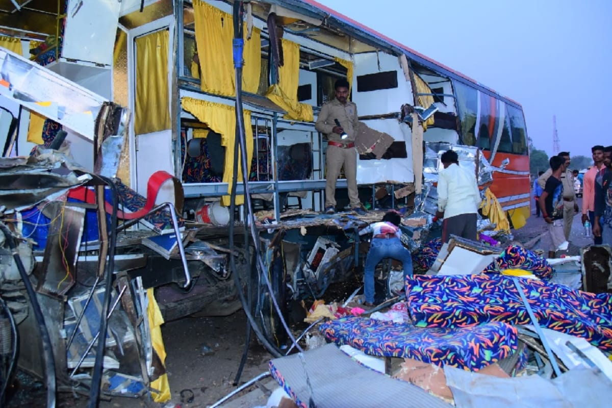bus accident in barabanki.