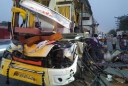 bus accident in barabanki.