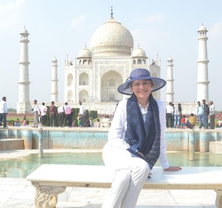 agra german president wife visits taj mahal