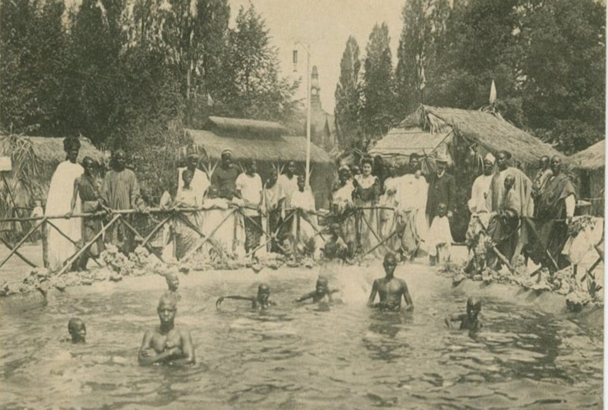 Shocking pictures of human Zoo around the world where Asian people were displayed 