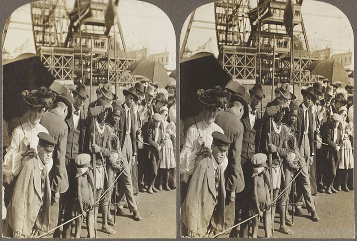 Shocking pictures of human Zoo around the world where Asian people were displayed 