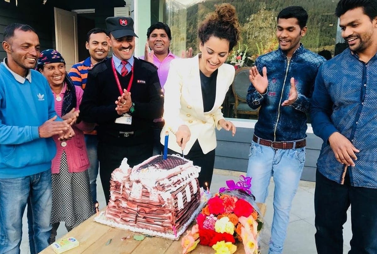 bollywood queen kangana ranaut celebrate 31st birthday in Manali