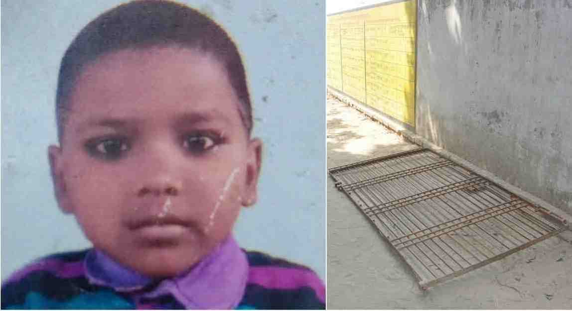 Student death due to falling school gate in mau