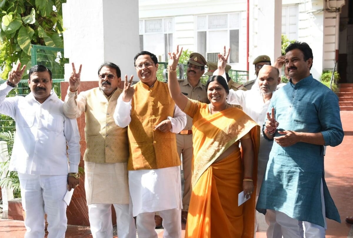 pics of rajya sabha election in UP