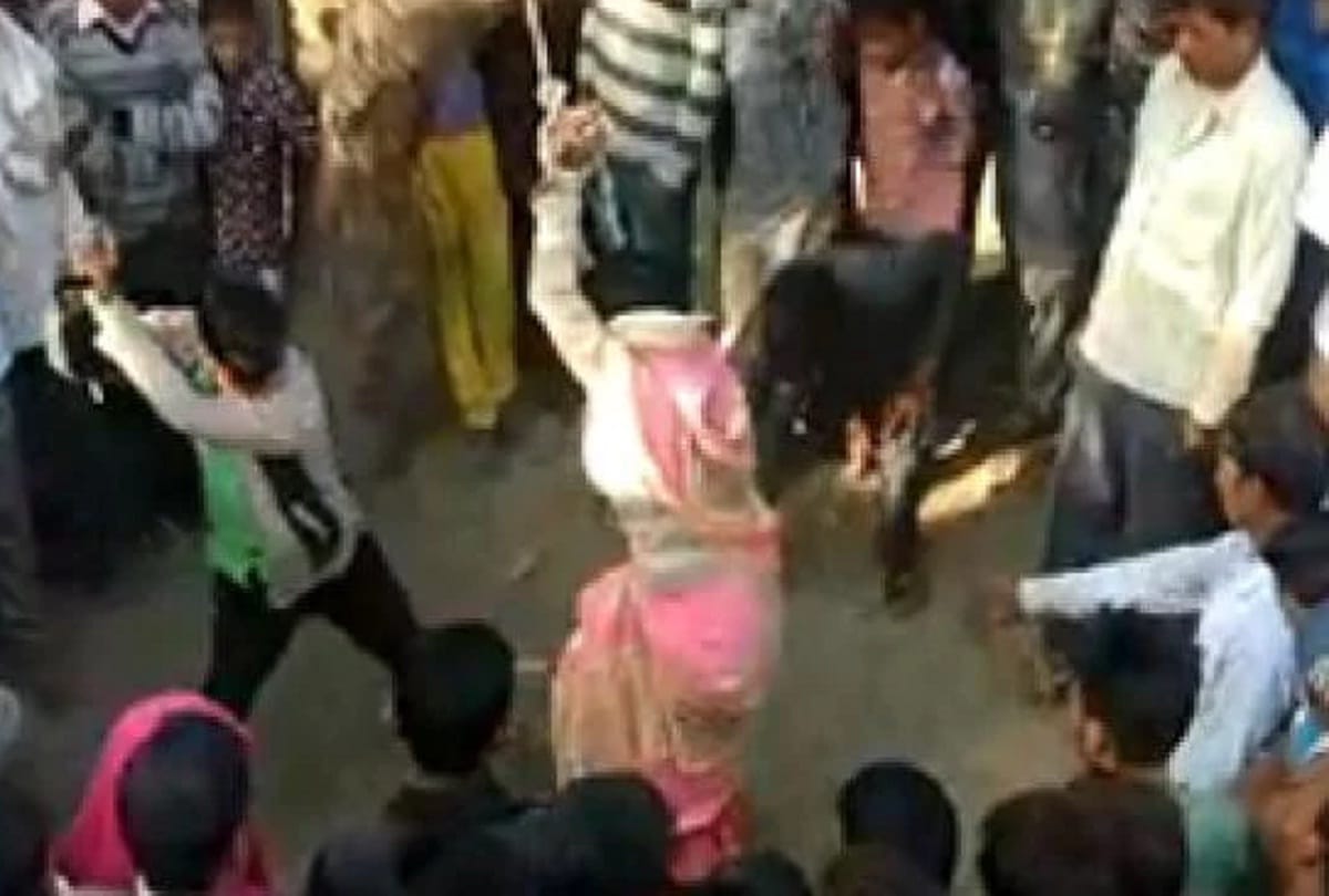 woman brutally beaten by panchayat due to illicit relations in bulandshahr