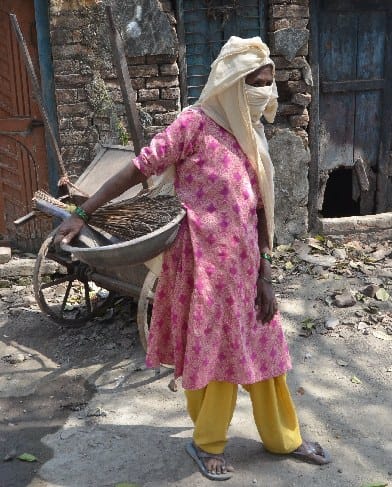Women still carrying stools even after odf