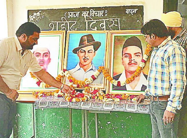 The tribute to Bhagat Singh, Sukhdev and Rajguru
