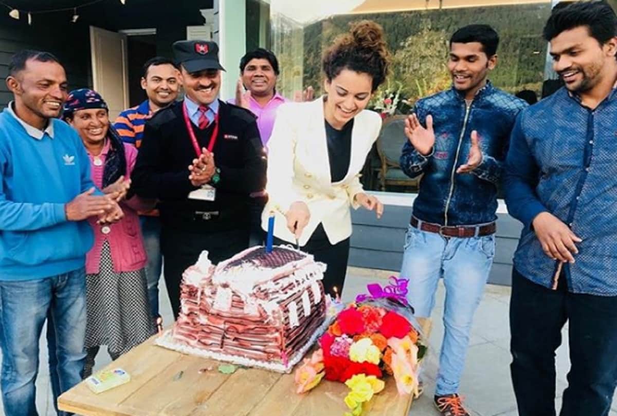 kangana ranaut birthday surprise by new house staff members