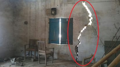 School wall in fall condition, no concern to officials at baghpat