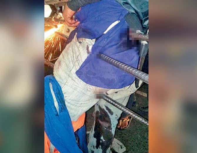 iron rod penetrate in man stomach and legs in jalandhar