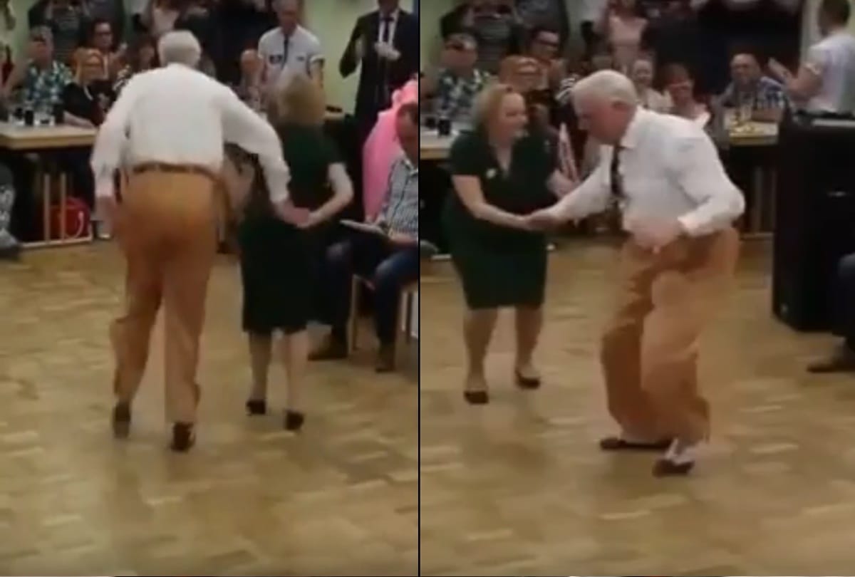 Video viral of a old age couple who is dancing like youngsters