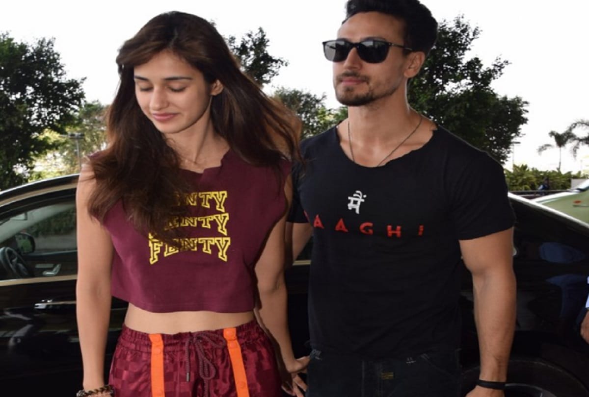 Tiger Shroff and Disha Patani spotted Mumbai airport before leaving the city for Baaghi 2 promotions