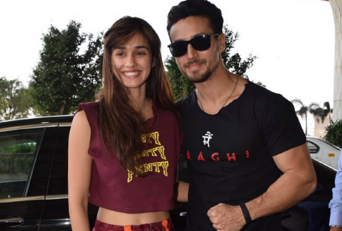 Tiger Shroff and Disha Patani spotted Mumbai airport before leaving the city for Baaghi 2 promotions