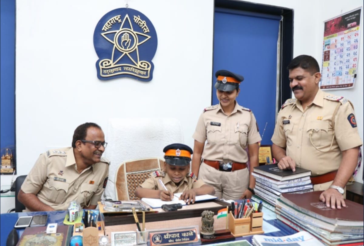 Mumbai Police fulfill 7 year old cancer patient dream makes him inspector for a day