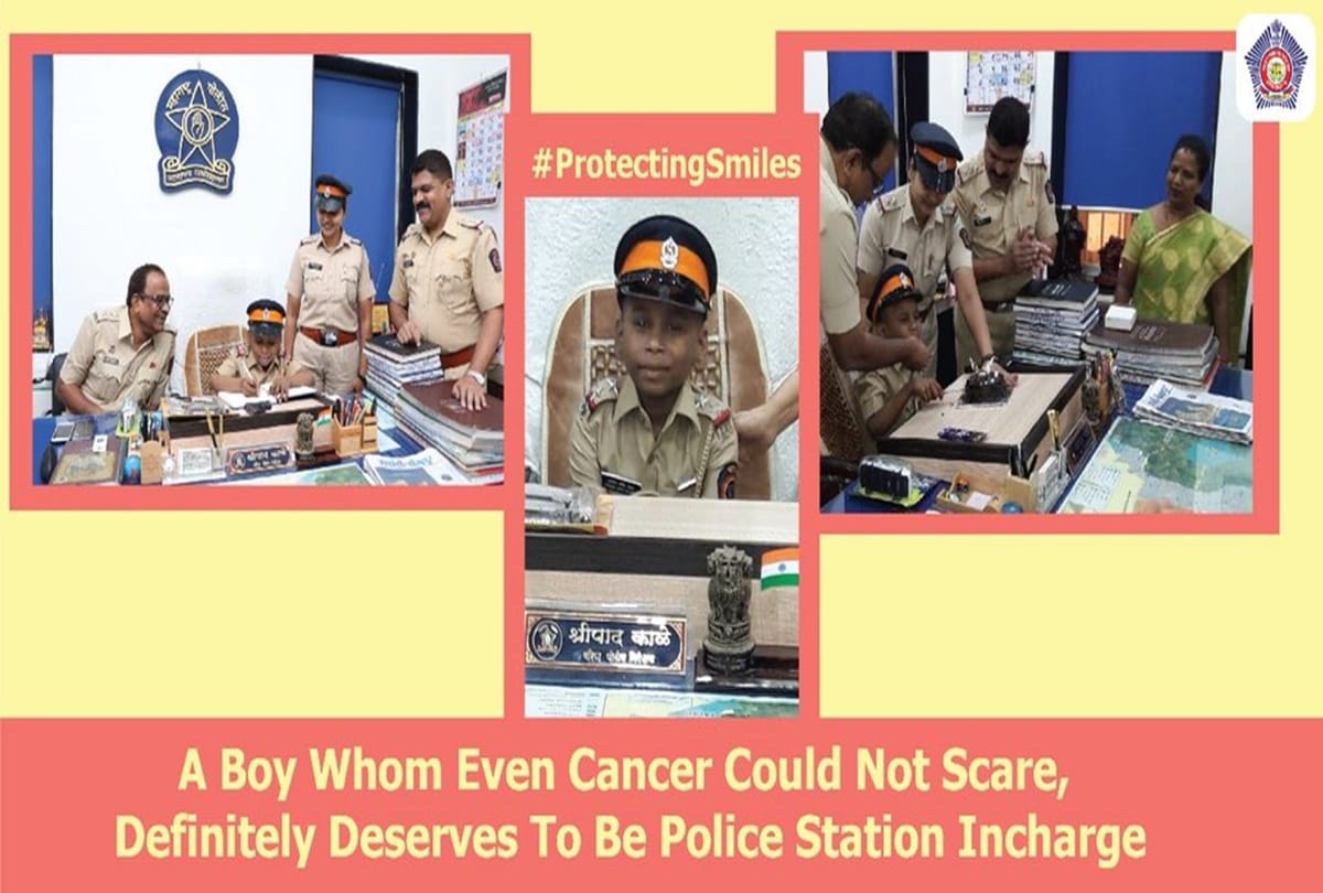Mumbai Police fulfill 7 year old cancer patient dream makes him inspector for a day