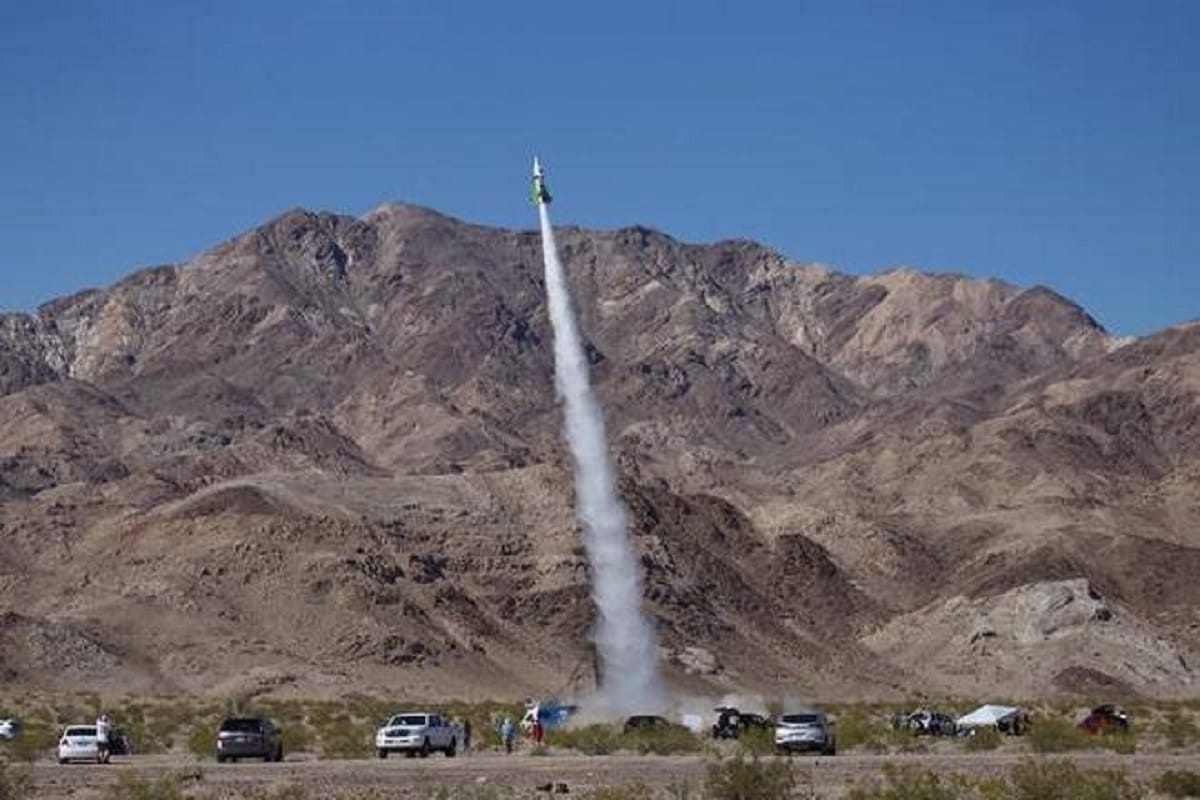 scientist Mike Hughes launches home made steam powered rocket 