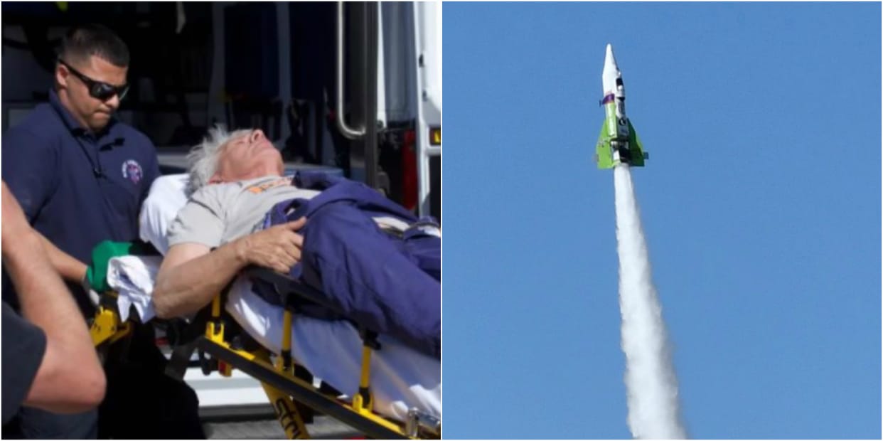 scientist Mike Hughes launches home made steam powered rocket 