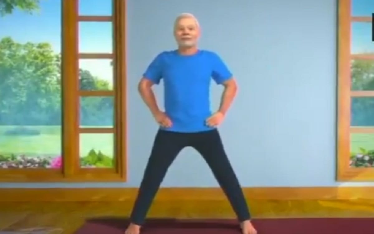3D animation of PM Narendra Modi Yoga 