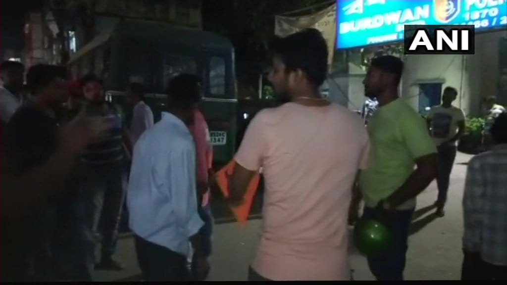 Ram Navami Pandal set up by bjp workers was attacked in Bardhaman 