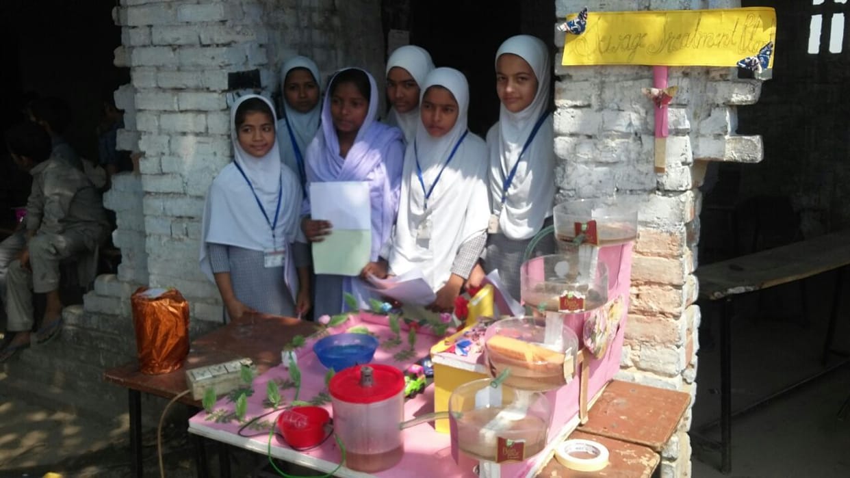 Science exhibition, children showed talent
