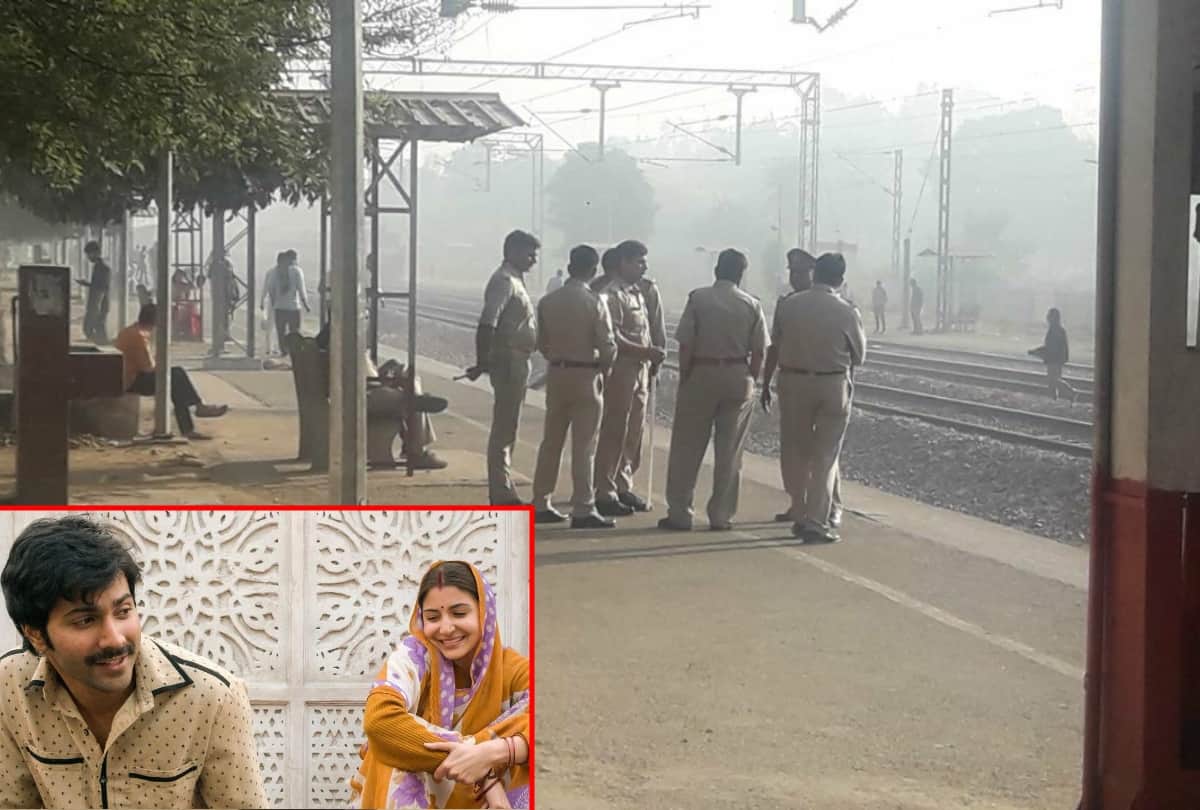 varun dhawan spotted in muradnagar shooting for his fil sui dhaga