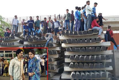 Bollywood actor Varun Dhawan and Anushka Sharma shooting for his film sui dhaga in muradnagar
