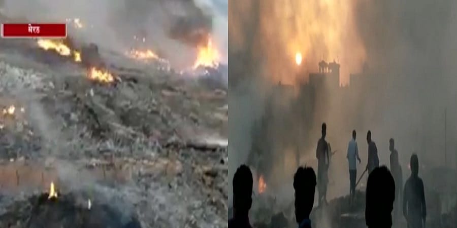 up: fire in 100 slum huts, loss of millions of rupees