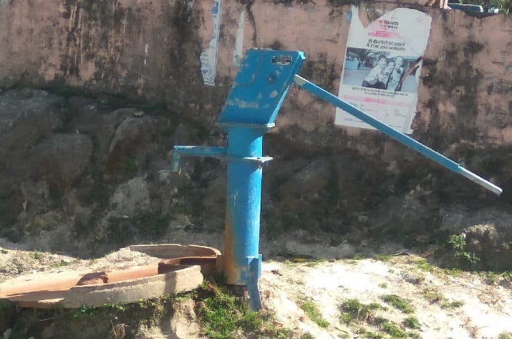 68 handpumps dried by water fall