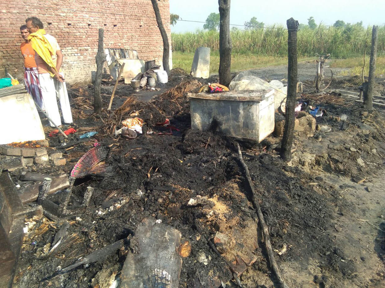 four houses burnt