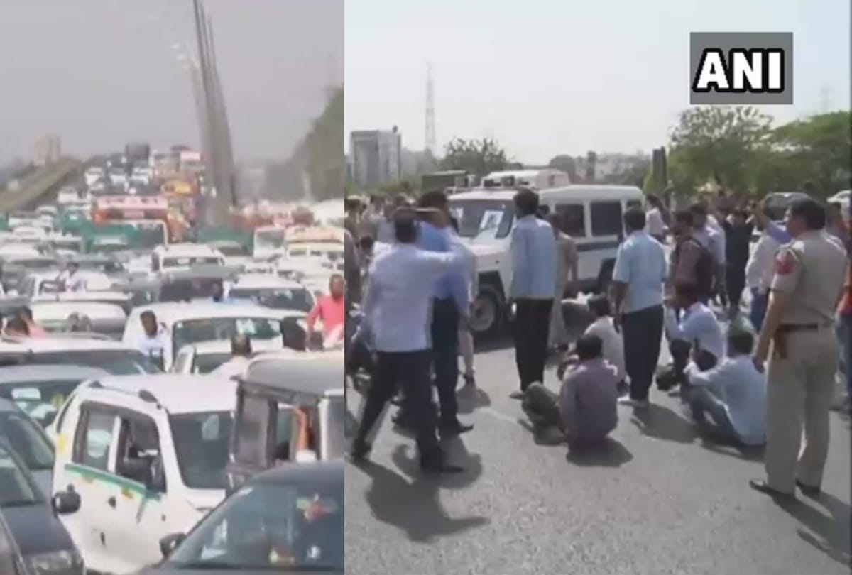 Ola drivers clash with Police, block Delhi-Gurugram highway against the murder of a driver